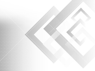 Fototapeta premium Abstract grey and white geometric stylish modern background design