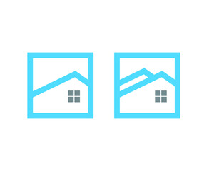 Real Estate Logo. Minimal home, house logo, icon for your business property