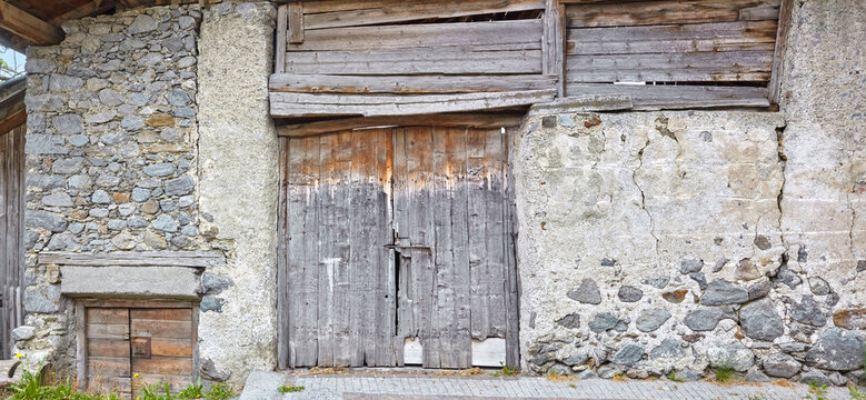 Beautiful old barn door in South Tyrol, Italy.