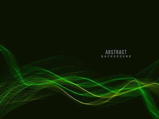 Modern Green abstract stylish transparent wave design background