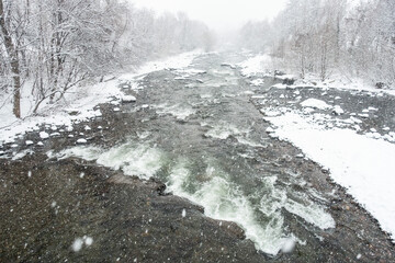 snow and water