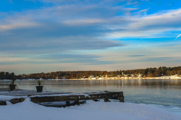 Golden hour at Copake Lake