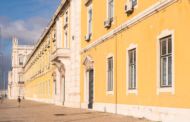 Obraz premium Praca do Comercio Square with traditional architecture in Lisbon, Portugal