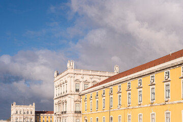 Fototapeta na wymiar Praca do Comercio Square with traditional architecture in Lisbon, Portugal