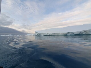 overwhelming nature on an evening boat tour through kanga icefjord, greenland