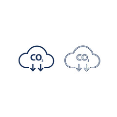 Set of co2 emissions vector icon