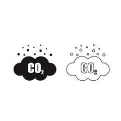 Obraz premium Set of co2 emissions vector icon