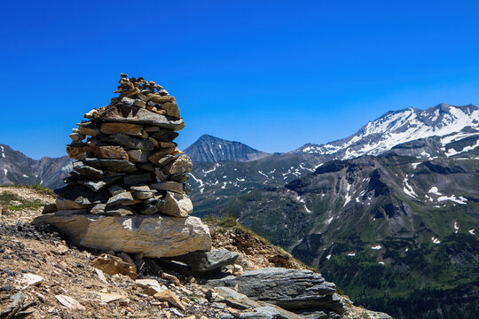 Mountain pass Fuscher Torl on Grossglockner High Alpine Road, Austria