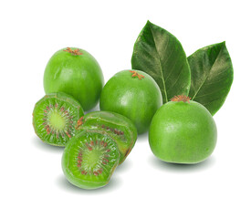 mini kiwiberry isolated on white background