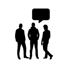 People communicate icon design isolated on white background