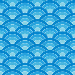 beautiiful seamless pattern design of waves, for decoraying wallpaper, wrapping paper, fabric, backdrop and etc.