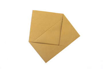 Open empty envelope isolated on white background