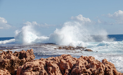 waves crashing on rocks Australia