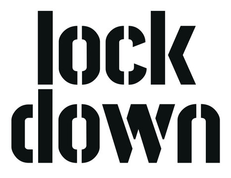 Lockdown stamp sign closed shops restaurants and hotels. Vector illustration. Because of Coronavirus COVID-19 Virus. Corona Quarantine precaution Typography Drawing illustration.