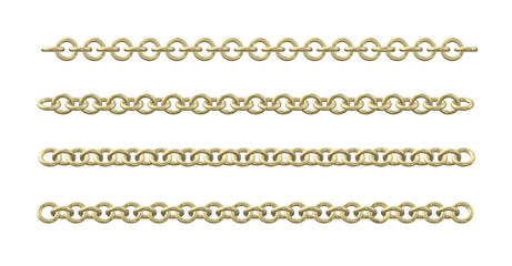 Obraz premium Isolated gold chain on white backgroun
