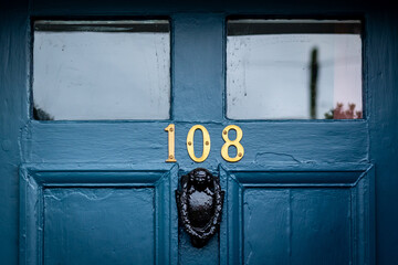 House number 108 - obrazy, fototapety, plakaty