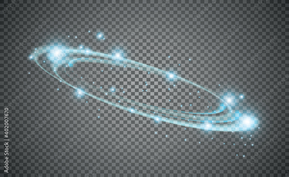 Poster circular lens flare transparent light effect. abstract sparkling spark. ellipse border. shining shoc