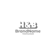 Fototapeta premium Simple HB Logo Design Vector