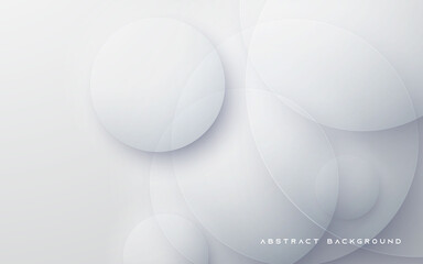 Circle shape white abstract background