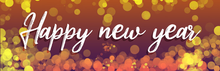 Happy new year banner with abstract background