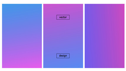 Gradient background set of blue and violet color mesh vectors. Abstract gradient light to dark blue and purple color gradients set. Creative minimalist editable graphic web design cover illustration