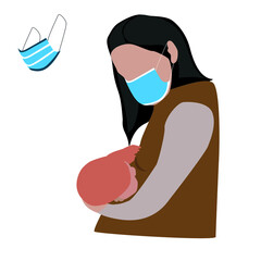 women while wearing surgical mask