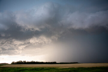 Naklejka na ściany i meble Prairie Storm Clouds Canada