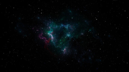Star field background banner . Glow swirls night sky. 