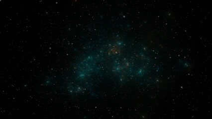 Star field background banner . Glow swirls night sky. 
