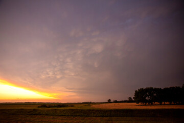 Prairie Storm Clouds Sunset