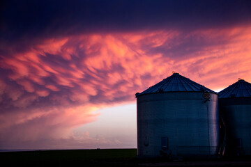 Prairie Storm Clouds Sunset