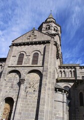 Basilica of Notre Dame d'Orcival. Auvergne, France.