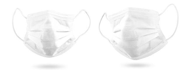 Many medical disposable masks for protection. Surgical mask.