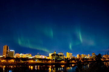 Fototapeta na wymiar Northern Lights Saskatoon
