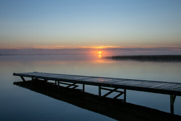 Fototapeta na wymiar Sunrise Northern Lake