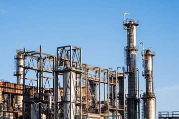 Оil and gas refinery plant, industrial zone