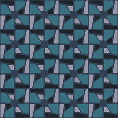 Flat Abstract Seamless Pattern In Retro Style To Decorate Any Surfaces.