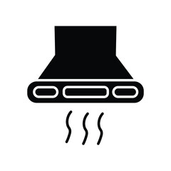 Hot Air Extractor Kitchen glyph icon