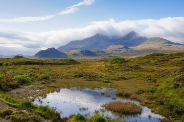 The Cuillin Hills on the Isle of Skye seen from Sligachan