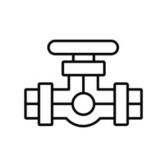 Water Valve pipeline line icon