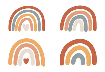 Rainbow boho print, abstract rainbow vector, nursery vector, abstract kids illustration, boho child design