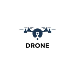 Illustration Vector Logo Design of Drone pin