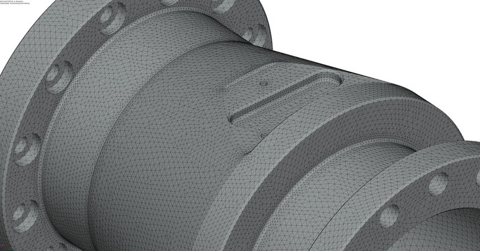finite element analysis mesh analysis- 3d ilustration
