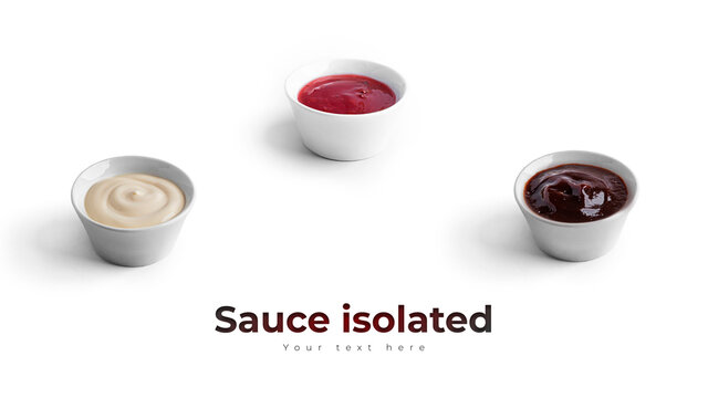 Sauces isolated on a white background. High quality photo