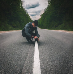 photographer on the road