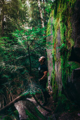 boy in the forest of Carpatian
