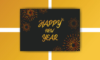 New year Wishing Background Flyer template