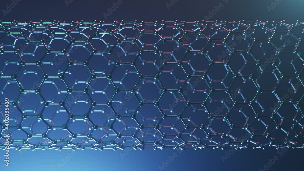 Poster structure of the graphene or carbon surface, abstract nanotechnology hexagonal geometric form close-