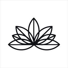 Yoga Lotus flower logo vector icon symbol