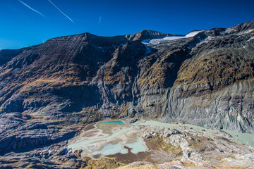 Mountain lake landscape. Grossglockner High Alpine Road in Austria, close to Kaiser Franz Josef...
